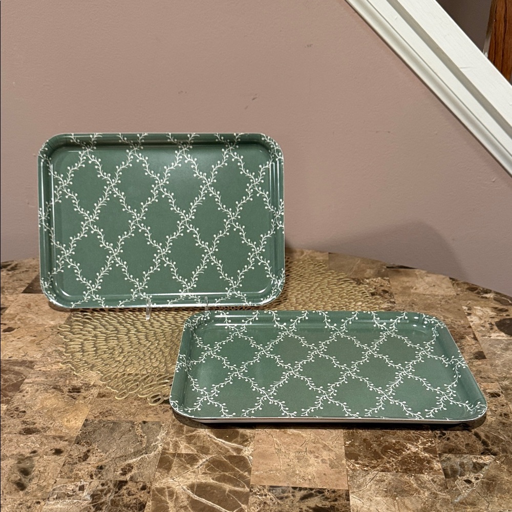 IKEA BIRKELANGA Patterned Trays, Set/2